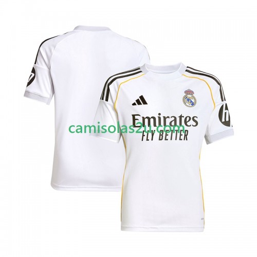 Camisolas de futebol Real Madrid Equipamento Principal 2025/26 Manga Curta Camisolas de futebol Real Madrid Equipamento Principal 2025/26 Manga Curta